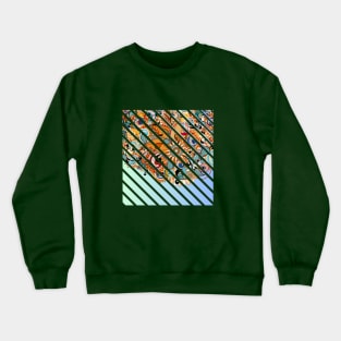 Blue Gradient Floral abstract illustration truck art Crewneck Sweatshirt